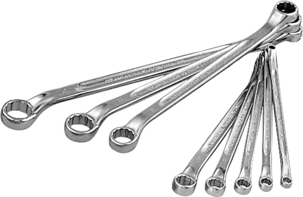 Ring spanner set low offset