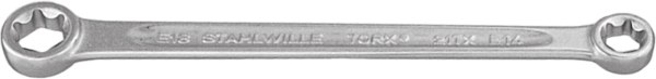 Flat ring spanner for Torx screws