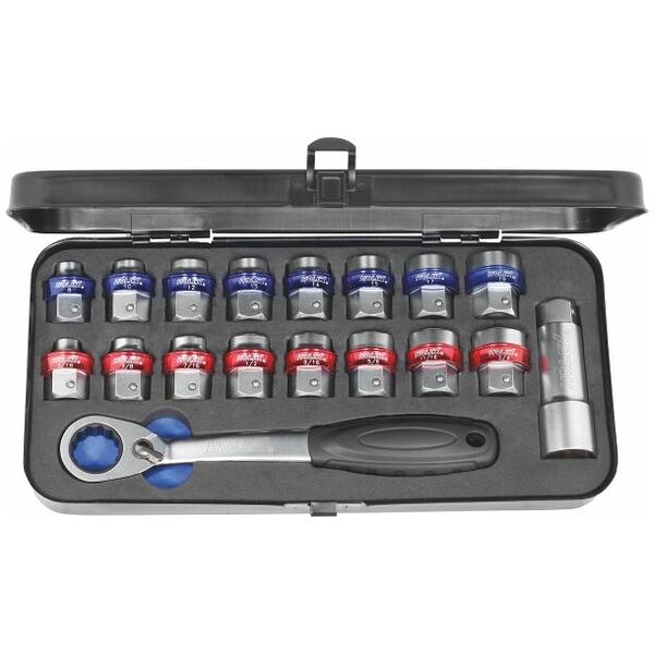 Push-through socket set