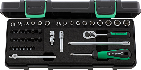 Socket set 1/4 sq/dr 36 pcs
