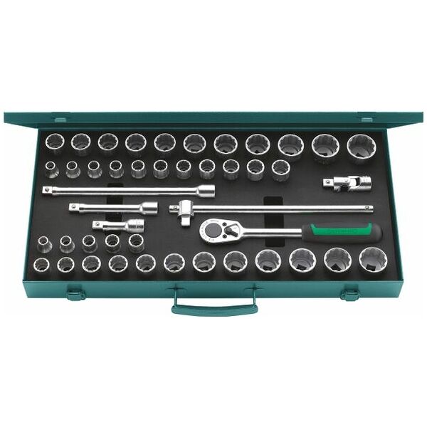 Socket set 1/2 sq/dr 45 pcs