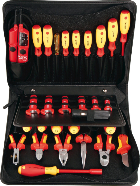 Tool kit 29-pc., VDE-insul. in bag