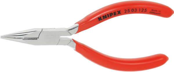 Snipe nose pliers chrom. plated (25 05 140)