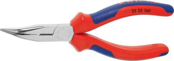 Knipex snipenose plier angled chr/plated (25 25 160)
