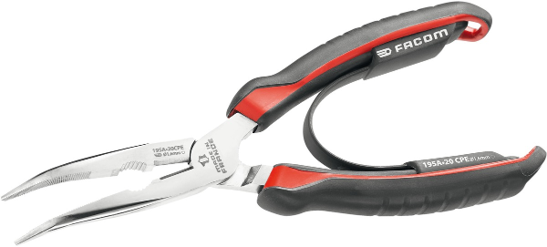 Snipenose plier angled chr/plated