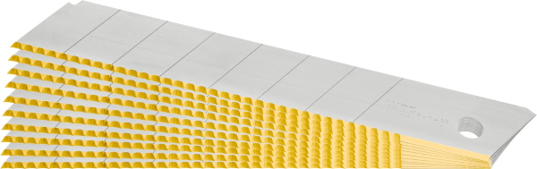 Snap-off blades TiN-coated 18mm serrated